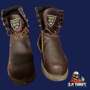 Carolina Work Boots Men's 8.5 2E Brown USA Made ASTM F2413 Safety Toe